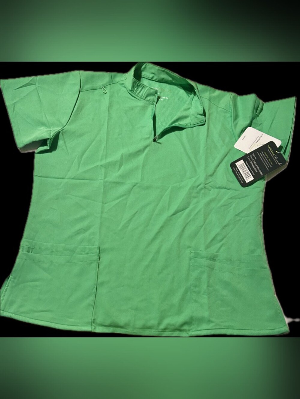 Women's Green Short-Sleeve Scrub Top And Pants